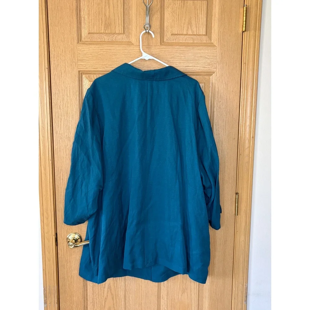 Torrid Studio Linen Blazer Legion‎ Blue Size 5 (5X) Lightweight